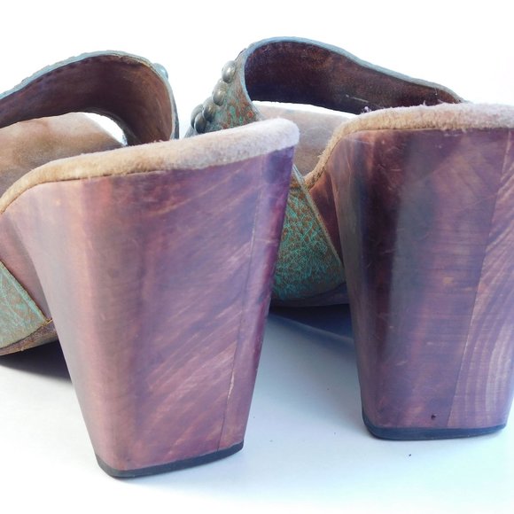 Calleen Cordero Clogs Mules Blue Studded - Picture 4 of 7